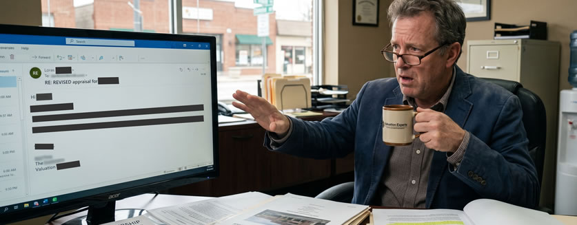 "I about spit out my coffee." Read this cautionary tale of a lender requesting a report revision that would have exposed the appraiser to massive liability. - Claudia Says Q&A series