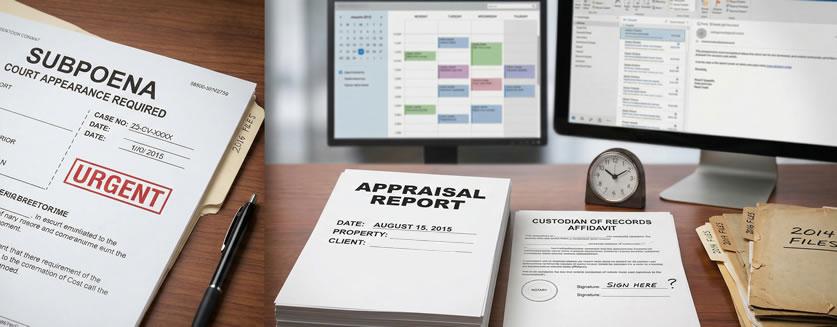 real estate appraiser facing a subpoena threat over an old appraisal in the Claudia Says Q&A series